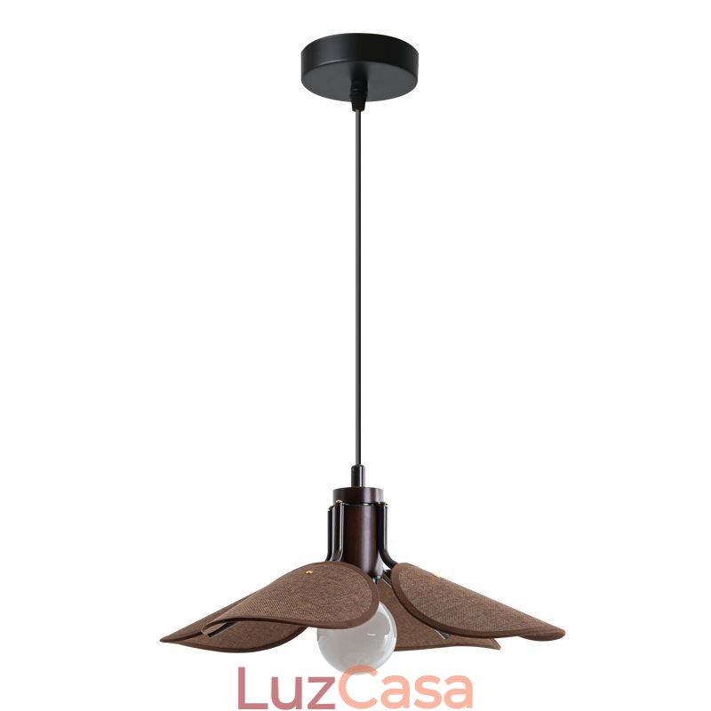 Luminária pendente nórdica estilo wabi sabi abajur de tecido luz de teto decorativa
