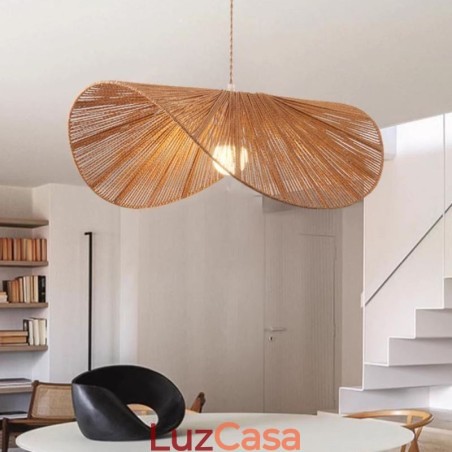 Retro Pendant Light Criativo Wabi Sabi Chapéu de Palha Corda de Cânhamo Luz de Teto Retro Pendant Light Criativo Wabi Sabi Chapéu de Palha Corda de Cânhamo Luz de Teto