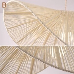 Retro Pendant Light Criativo Wabi Sabi Chapéu de Palha Corda de Cânhamo Luz de Teto