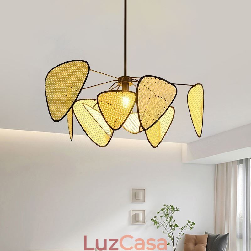Luminária pendente natural simples feita à mão luminária de teto