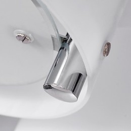 Lustre moderno contemporâneo de metal cromado com montagem embutida