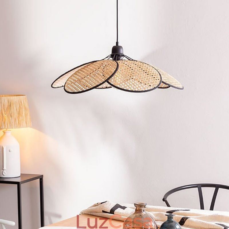 Luminária pendente natural simples feita à mão