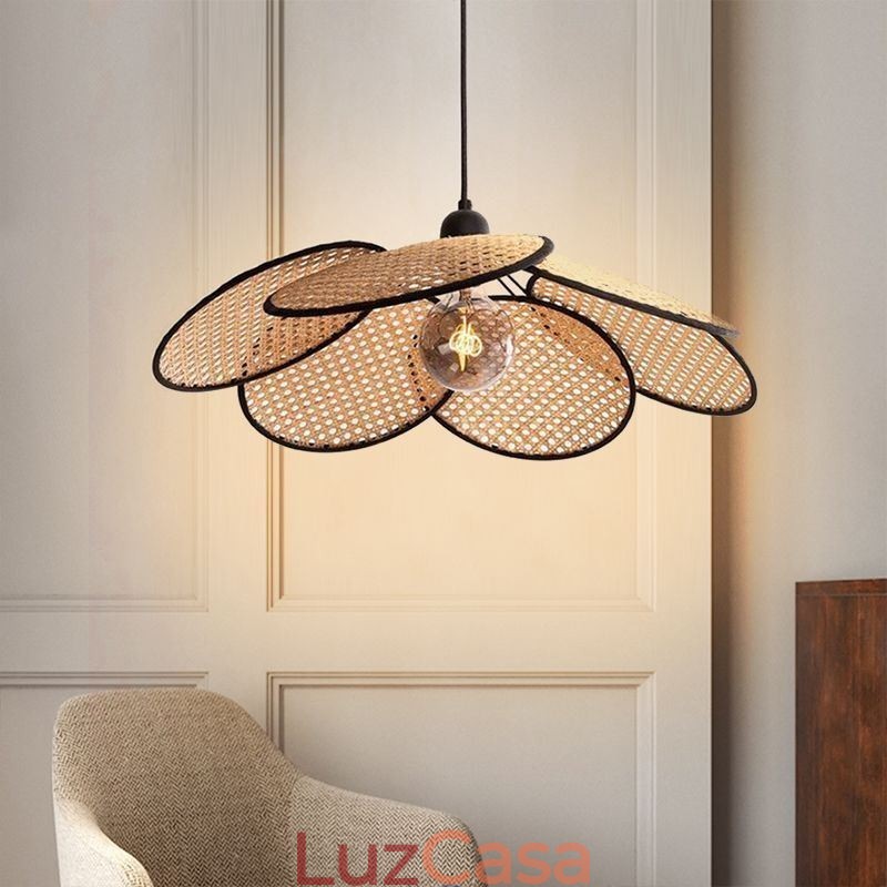 Luminária pendente natural simples feita à mão