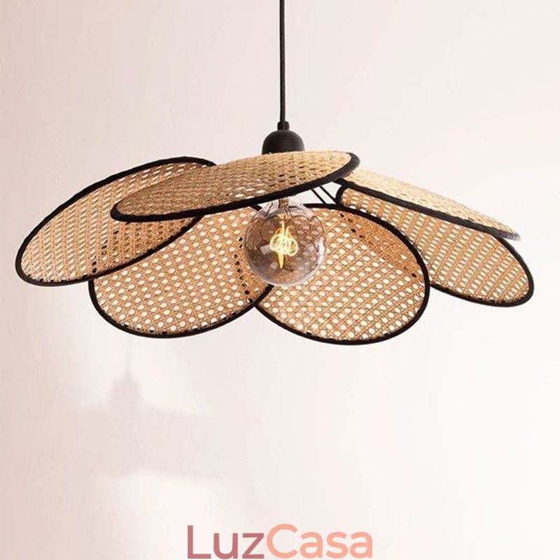 Luminária pendente natural simples feita à mão