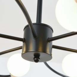 Lustre Rústico 6 Luzes Pétalas Clássicas Luz Pendente de Teto