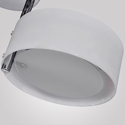 Lustre moderno contemporâneo de metal cromado com montagem embutida
