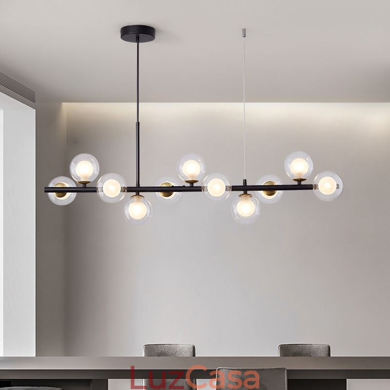 Luminária pendente Magic Beans Luminária de teto de vidro molecular