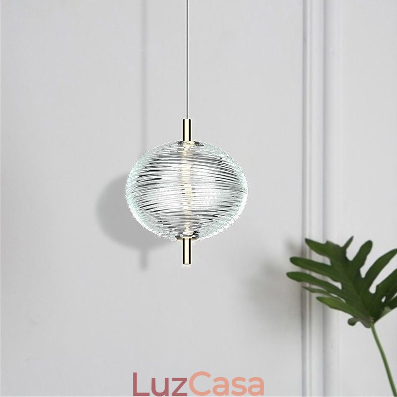 Luz pendente de ondulação de água moderna e minimalista luz de teto de ferro forjado