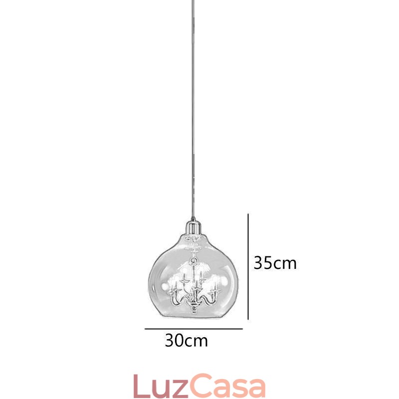 Luminária pendente de vidro moderna minimalista em ferro forjado, 9 luzes