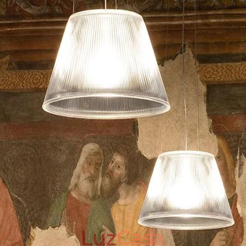 Luminária pendente de vidro moderna e simples, luminária de teto simples