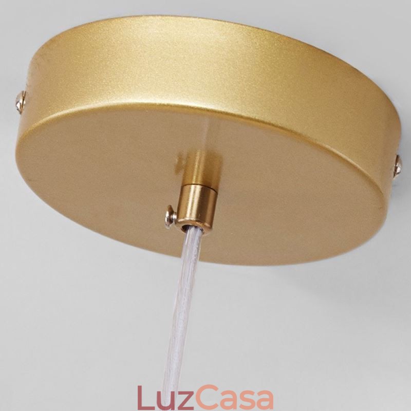 Luminária pendente moderna e simples, luminária de teto de vidro em ferro forjado molecular, com feijões mágicos