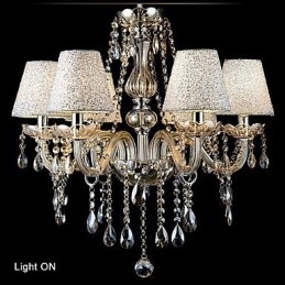 Lustre de vidro galvanizado de cristal clássico vintage moderno contemporâneo