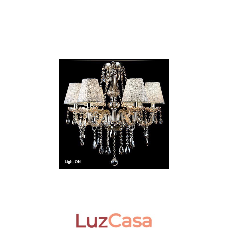 Lustre de vidro galvanizado de cristal clássico vintage moderno contemporâneo