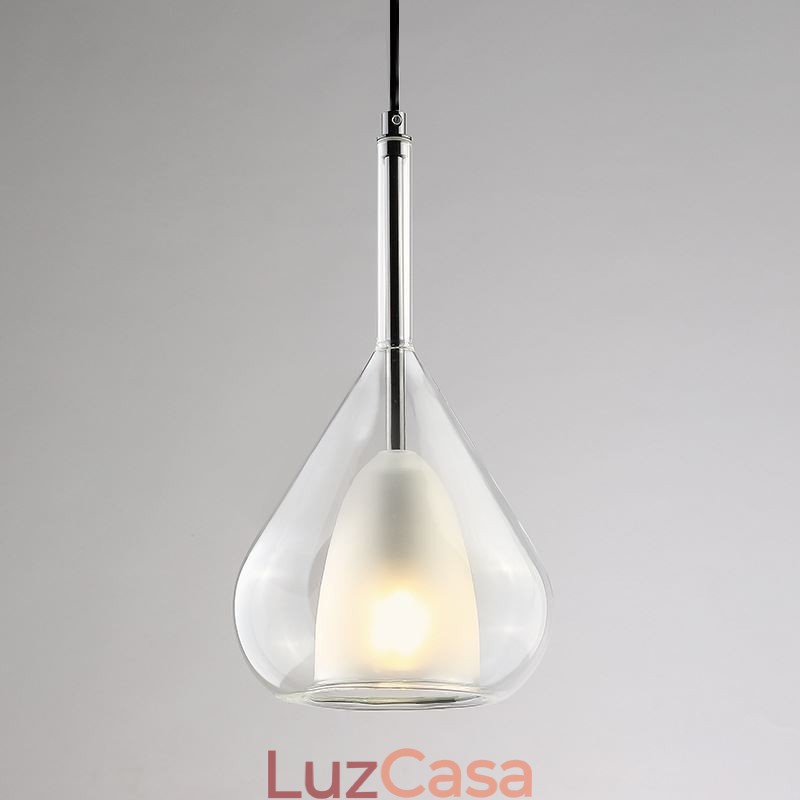 Pendente moderno minimalista luzes de teto de vidro duplo