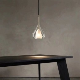 Pendente moderno minimalista luzes de teto de vidro duplo