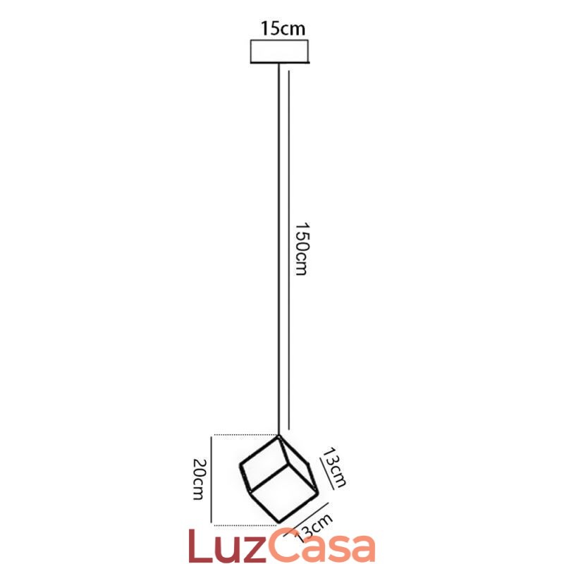 Luminária pendente de vidro criativa para teto de pavilhão