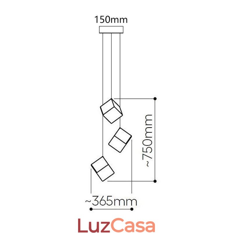 Luminária pendente de vidro criativa para teto de pavilhão