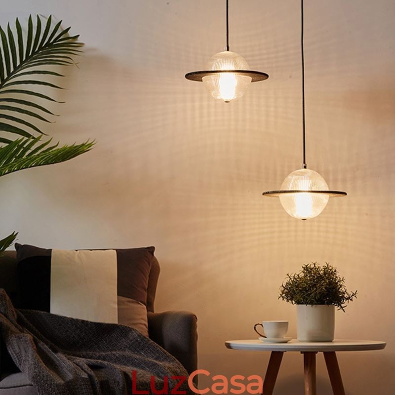 Luminária de teto em forma de pingente de vidro moderno