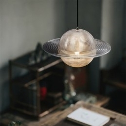 Luminária de teto em forma de pingente de vidro moderno