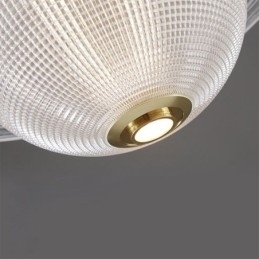 Luminária de teto em forma de pingente de vidro moderno