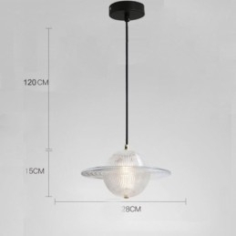 Luminária de teto em forma de pingente de vidro moderno