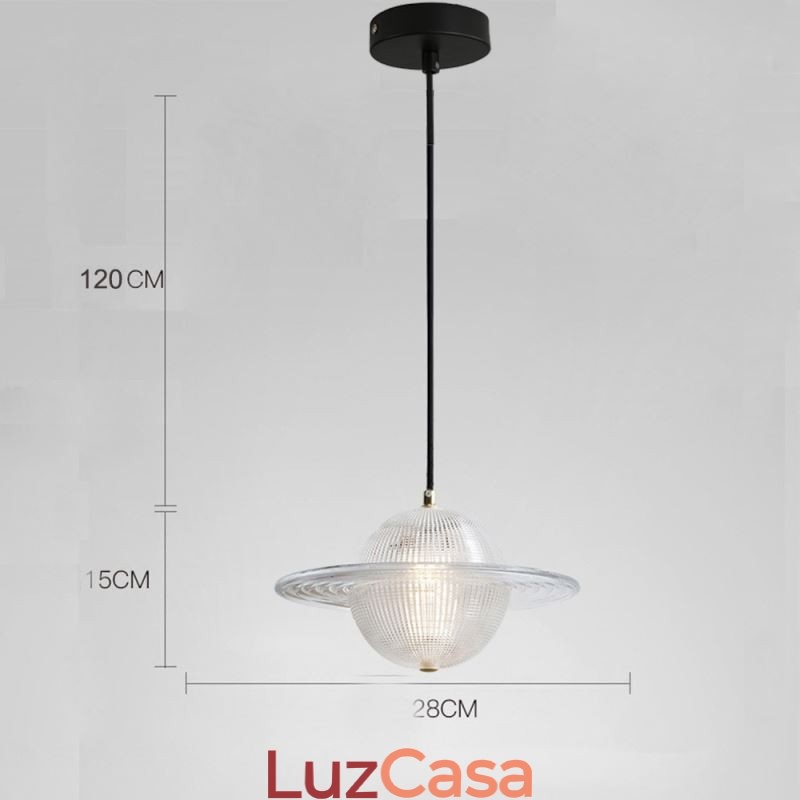 Luminária de teto em forma de pingente de vidro moderno