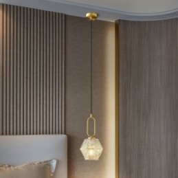 Luminária pendente moderna em vidro para iluminação doméstica Luminária pendente criativa