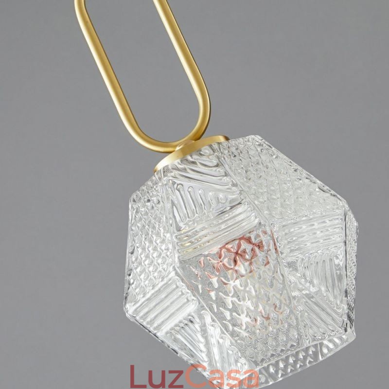 Luminária pendente moderna em vidro para iluminação doméstica Luminária pendente criativa