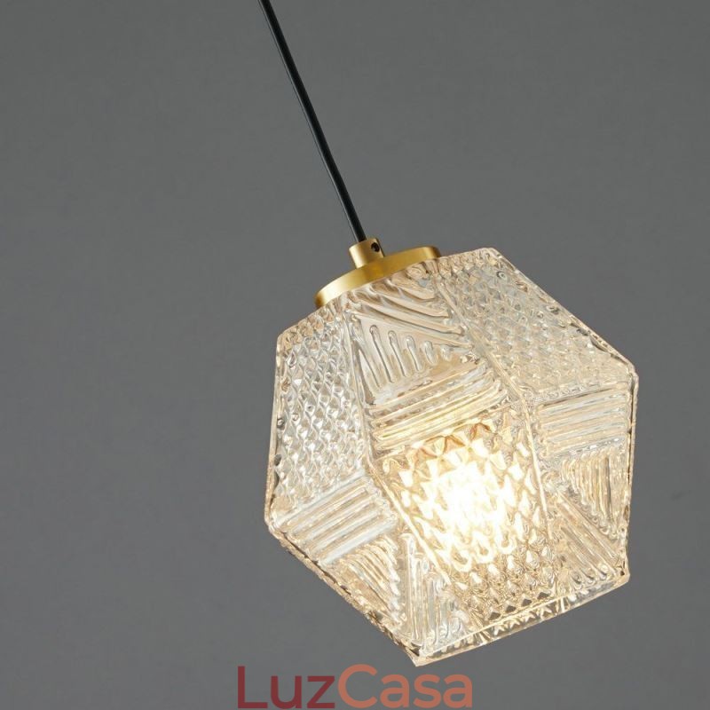Luminária pendente moderna em vidro para iluminação doméstica Luminária pendente criativa