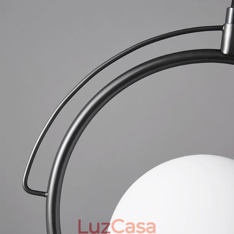 Luminária pendente de bola de vidro para decoração de casa