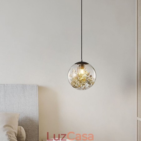 Bola de vidro pingente luz folhas natal pendurado iluminação Bola de vidro pingente luz folhas natal pendurado iluminação