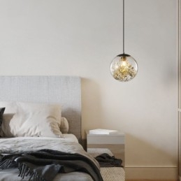 Bola de vidro pingente luz folhas natal pendurado iluminação