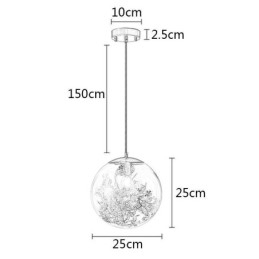 Bola de vidro pingente luz folhas natal pendurado iluminação