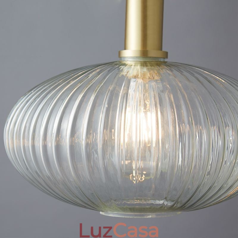 Luminária pendente moderna, uma luz, ilha de iluminação pendente de vidro