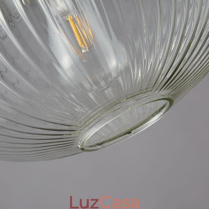 Luminária pendente moderna, uma luz, ilha de iluminação pendente de vidro