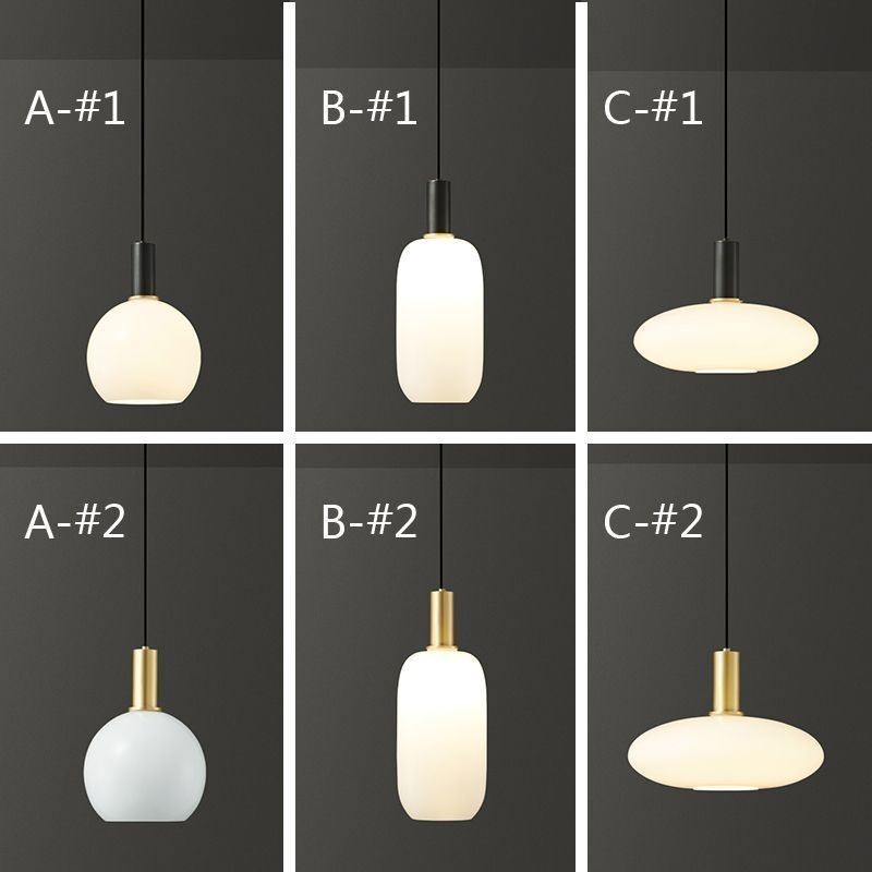 Luminária pendente simples e moderna de vidro