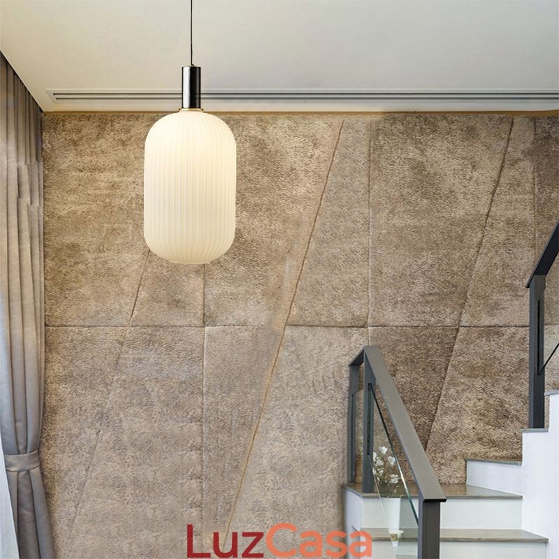 Luminária pendente moderna, simples, criativa, de vidro, suspensa