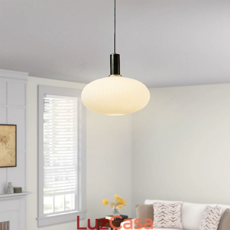 Luminária pendente moderna, simples, criativa, de vidro, suspensa