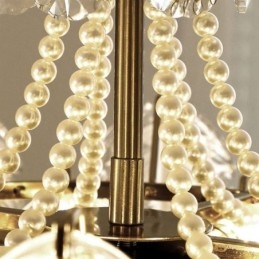Elegante luminária pendente de vidro com folhas