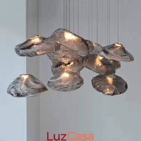 Luminária pendente nórdica criativa, lustre de vidro, luminária suspensa artística Luminária pendente nórdica criativa, lustre de vidro, luminária suspensa artística