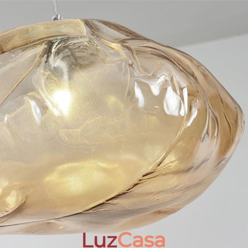 Luminária pendente nórdica criativa, lustre de vidro, luminária suspensa artística