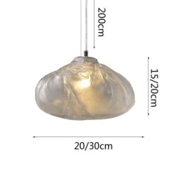Luminária pendente nórdica criativa, lustre de vidro, luminária suspensa artística
