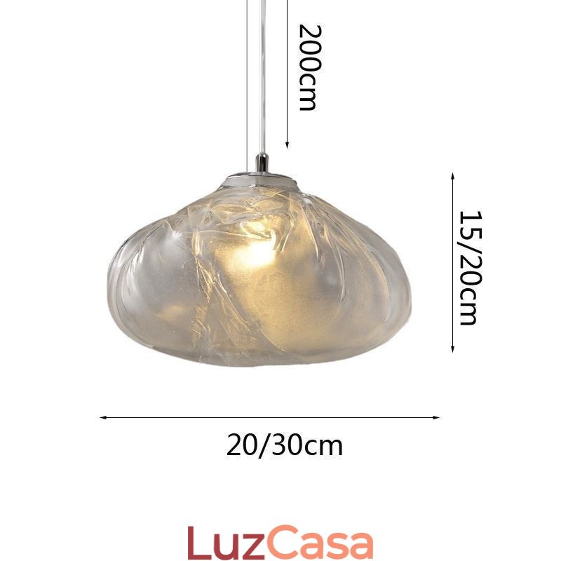 Luminária pendente nórdica criativa, lustre de vidro, luminária suspensa artística