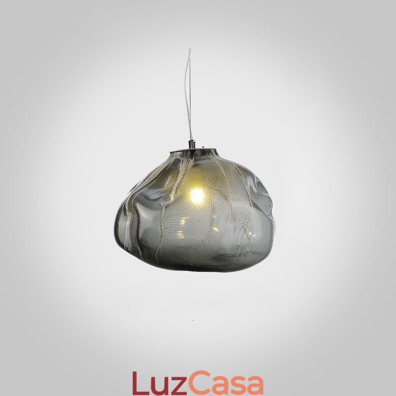 Luminária pendente nórdica criativa, lustre de vidro, luminária suspensa artística