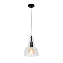Luminária pendente moderna de ferro, cabaça de vidro, luminária suspensa