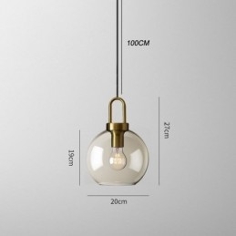 Luminária pendente de 3 luzes com ilha de sombra de vidro
