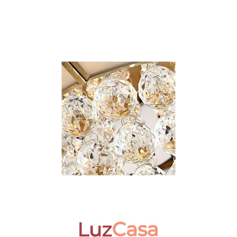 Tradicional clássico rústico lodge cristal latão metal montagem embutida