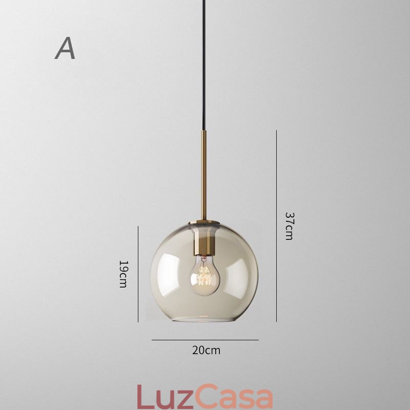 Luminária pendente de vidro com 3 luzes, luminária suspensa clássica para café