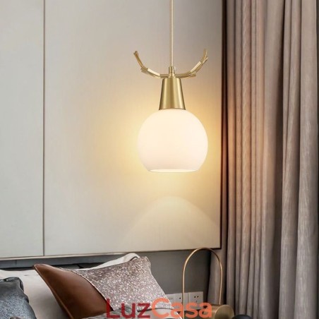 Luminária pendente de cobre simples e moderna com chifres Luminária pendente de cobre simples e moderna com chifres