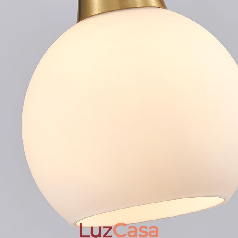 Luminária pendente de cobre simples e moderna com chifres